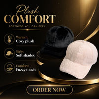 Casquette de baseball en peluche à visière bec de canard, chaude, en tissu doux, réglable, pour l'hiver, style décontracté et pour les trajets quotidiens