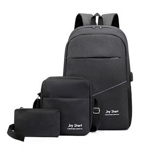 Wholesale Business Three Piece Unisex Waterproof Nylon Polyester Backpack Simple Casual <b>Computer</b> <b>Bag</b> Large Capacity - Product Image 3