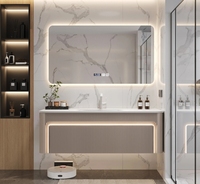 Nouvelles unités de meubles-lavabos de salle de bain avec armoire sous-vasque, vente en gros d'usine, ensemble d'armoires de salle de bain murales étanches