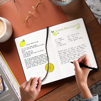 Carnet de notes A5 ligné à couverture rigide avec logo personnalisé, bloc-notes professionnel avec élastique, fournitures de bureau et scolaires en cuir