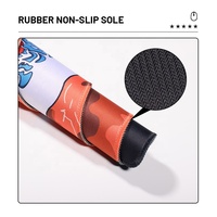 Tapis de souris en caoutchouc personnalisé Red Sea Wave Esport Gamer avec repose-poignets 90x40cm taille XXL pour le jeu et le bureau