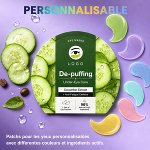 Masque Hydrogel Professionnel pour les Yeux à l'Extrait de Concombre, Réduit les Poches, Apaise et Raffermit la Peau, Idéal pour les Nuits Blanches - Product Image 6