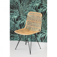 Chaise de jardin moderne et simple en rotin tressé, pour extérieur, patio, en aluminium, résistante à l'eau, durable, légère et empilable
