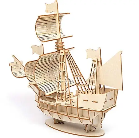 Лазерная резка 3d головоломка Корабль Парусник модель деревянные Diy сборка 3d головоломки для детей игрушка подарок