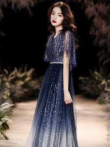 Kadın parti yaz dantel payetli performans zarif akşam balo kıyafetleri - Product Image 3