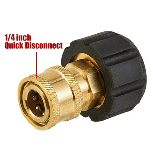 Kit d'adaptateurs pour nettoyeur haute pression Stm, M22 à 1/4, connexion rapide en laiton, robuste, pour le nettoyage à l'eau froide - Product Image 4