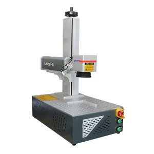 Mishi amplamente utilizado China longa vida útil cor fibra laser gravura marcação máquina 20w 30w 50w multi potência laser marcador