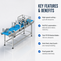 Machine à découper les sandwichs à ultrasons du groupe Wanli, en acier inoxydable, à deux lames, pour boulangerie, pain et sandwichs
