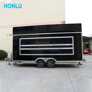 Chariot de nourriture <span class=keywords><strong>noir</strong></span> de 5m, kiosque de nourriture pour chariot de thé à bulles/remorque de nourriture de voiture/camion de nourriture Mobile - Product Image 2