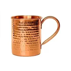 Tasse à café design martelé grande vente tasse en cuivre verres extérieurs et intérieurs conception authentique tasse à boire durable