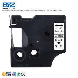 Cartuccia di Etichette 45018 Nero su Giallo 12mm Compatibile con Stampante <span class=keywords><strong>Dymo</strong></span> D1 - Product Image 1