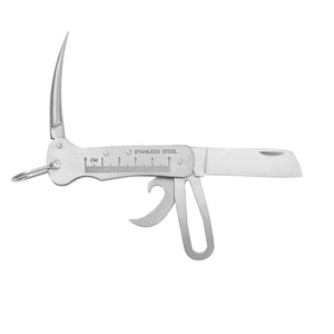 Acier inoxydable Sheepsfoot lame aiguisée manille clé peut ouvre-bouteille Marlin Spike Bail Ring couteau <span class=keywords><strong>de</strong></span> <span class=keywords><strong>marin</strong></span> avec lanière <span class=keywords><strong>de</strong></span> sécurité - Product Image 3