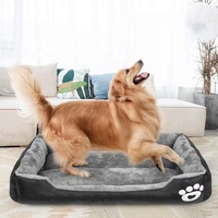 Lavable Confortable Sécurité Pet Canapé Extra Ferme Coton Respirant Rectangle Nid Chiot Sac De Couchage Coussin Chien Lit