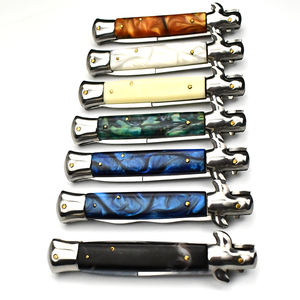 Cuchillo Táctico Profesional de Autodefensa MANWAY, Grado Industrial, <span class=keywords><strong>Italia</strong></span>, AKC, Plegable, con Botón de Apertura, Acero 440c, Mango de Resina - Product Image 5