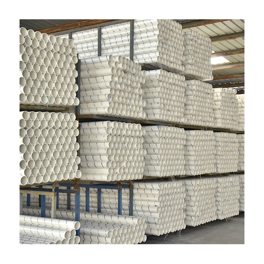 Fabricage Hoge Kwaliteit Pvcu Buis Upvc 6 Sch 40 Pijp China Klasse 16 Pvc 250 Mm 110Mm Levering Water ronde Pijp Transport Water