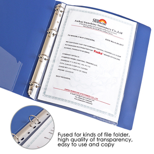 Top tải văn phòng phẩm gia cố 11-lỗ A4 trong suốt tấm nhựa bảo vệ giấy bảo vệ tài liệu cho Vòng chất kết dính - Product Image 3