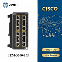Module d'extension Ethernet industriel Cisco IEM-3300-16P= 16 ports Gigabit RJ45 PoE PoE+ pour commutateurs IE3300 IE3400