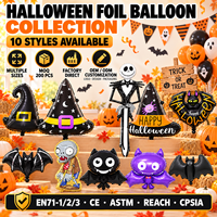 Ballon gonflable en mylar à l'effigie de personnages de dessins animés 3D, ballon imprimé personnalisé OEM ODM pour célébration sur le thème d'Halloween