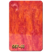 Plaque acrylique tricolore texturée marbre écologique de 3 mm d'épaisseur avec service de découpe