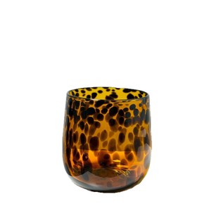 <span class=keywords><strong>Calici</strong></span> da <span class=keywords><strong>Vino</strong></span> <span class=keywords><strong>Rosso</strong></span> in Vetro Soffiato a Mano Stile Messicano con Stampa Leopardata e Puntini Ambrati per Bar, Ristoranti, Casa e Feste - Product Image 3