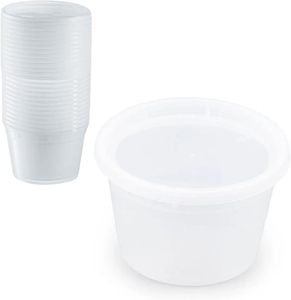 Food Storage Deli Containers Lids 8oz-32oz PP Injection-Molded BPA-Free Leakproof Microwavable <b>Freezer</b> Safe Dishwasher Safe - Product Image 1