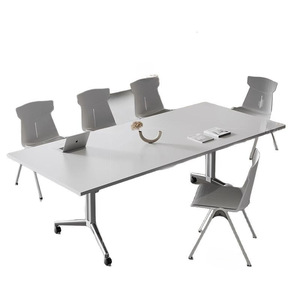 Mesa de Conferencia Plegable Moderna y Minimalista con Ruedas, Mesa Larga Telescópica para Oficina, Sala de Reuniones y Uso Doméstico - Product Image 2