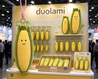 Porte-clés en peluche maïs, pendentif végétal doux et rembourré pour décoration de sac, cadeau de vacances, porte-clés maïs en peluche personnalisé