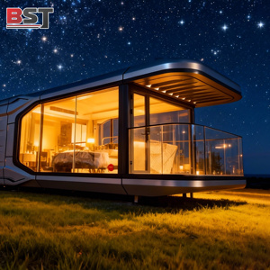 <span class=keywords><strong>Casa</strong></span> Cápsula Espacial de Acero Ecológico de Lujo, Impermeable, de 2 Dormitorios, Moderna, Redonda, Tipo Contenedor, Directo de Fábrica - Product Image 3