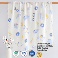 Vente en gros fabricant : Couverture d'emmaillotage bébé en coton bambou tricoté double couche, motif nid d'abeille, anti-acariens, certifiée OEKO-TEX, avec logo personnalisé