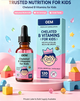 Gouttes de vitamines B chélatées personnalisées de 30 ml pour enfants, très demandées, pour soutenir la supplémentation nutritionnelle quotidienne et l'énergie des enfants