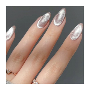 <span class=keywords><strong>Unghie</strong></span> <span class=keywords><strong>Finte</strong></span> Ovali Corte Effetto Occhi di Gatto, Copertura Completa, in Plastica ABS Autoadesive, Etichetta Privata - Product Image 2