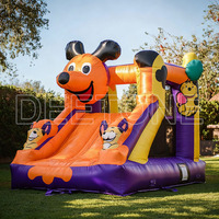 Château Gonflable Extérieur Pirate avec Toboggan Combiné pour Enfants et Adultes