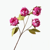 Bouquet de fleurs artificielles en soie blanches, vente en gros d'usine, idéal pour la décoration de mariage, de maison ou de bureau