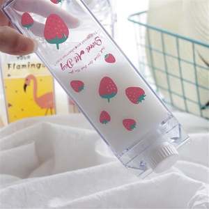 500Ml <b>Kids</b> Water Bottle Portable Drinking Transparent Plain <b>Milk</b> Shape Box Reusable Plastic Clear <b>Milk</b> <b>Carton</b> Water Bottle - Product Image 5