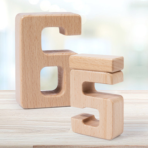 Hot New Raw Wood Color Number Building <b>Blocks</b> Toys with <b>Shape</b> of Number Building <b>Blocks</b> for Children - Product Image 5