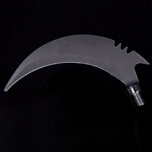Guadaña para cortar malezas de pesca, con hoja de metal de óxido negro, para poda de jardín y corte de plantas acuáticas - Product Image 3