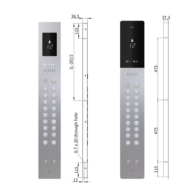 Economical Elevator Parts MORD10 Series Elevator COP Electrical Elevator HMI HOP LOP Call Button Panel