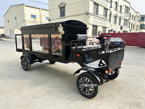 High Performance <b>Trailer</b> Hearse Hearse Royal Funeral Carriage Luxury White Ornate Design Funeral Procession Vehicle Sale - Product Image 1