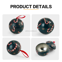 Boîte en métal en forme de boule sur le thème de Noël Jinyuanbao, boîte en métal de qualité alimentaire pour bonbons, chocolat, jouets, emballage cadeau, mini boîtes en métal