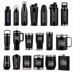 Custom logo Printed Personalized Holiday Promotion Event Gifts Water <b>Bottle</b> Insulated Travel <b>Coffee</b> Mug Stainless Steel Tumbler - Product Image 1