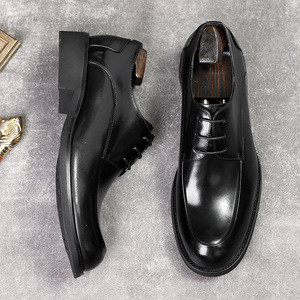 Chaussures Oxford pour hommes en cuir véritable, fabriquées à la main, de style italien, luxueuses, pour les tenues de cérémonie et le bureau - Product Image 2