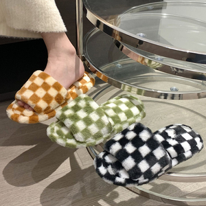 Customed Hotel scivola <span class=keywords><strong>ciabatte</strong></span> tessuto cotone moda inverno casa calda pelliccia donna <span class=keywords><strong>scarpe</strong></span> da casa pelose pantofole <span class=keywords><strong>con</strong></span> Logo - Product Image 4