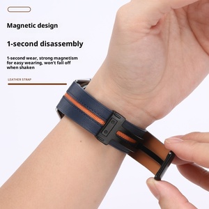 Adatto per Huawei Watch 5, <span class=keywords><strong>Samsung</strong></span> S6, Xiaomi <span class=keywords><strong>S4</strong></span>, cinturino in nylon intrecciato color block, cinturino in pelle composita intrecciata con chiusura magnetica GT6. - Product Image 3
