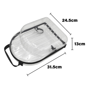 Custom Clear PVC Plastic <strong>Baseball</strong> <strong>Cap</strong> Case Carrying 4-6 <strong>Caps</strong> Luggage Box <strong>Bag</strong> with Shoulder Strap and logo - Product Image 3
