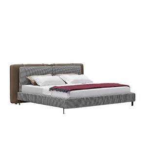 Tatlin Soft Upholstered Fabric Bed Double Size With <b>Backrest</b> Bedroom Furniture - Product Image 5