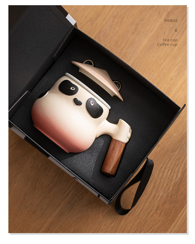 Palace Panda Porcelain Mug Handmade Coffee and Tea Cups with Gift Box for Male and Female Friends' Birthday Wholesale