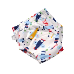 Celana latihan toilet katun 6 lapis, Celana Set untuk bayi, popok kain dapat digunakan kembali, celana latihan bayi dapat dicuci