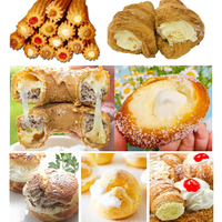 Mesin Pembuat Churros Manual Bahan Stainless Steel untuk Krim Susu, Selai Kacang, Pasta, Selai, Cokelat, Cetakan Kue, Roti, Pengisi Donat
