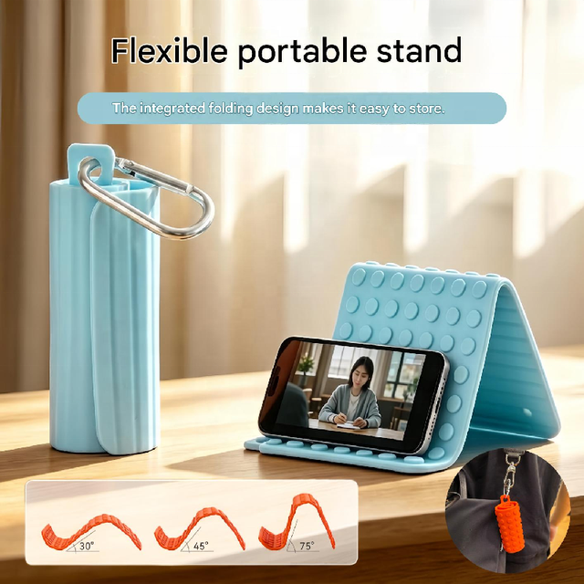 Hot-Selling New Flexible Silicone Phone & Laptop Stand with Multi-Suction Cups, Strong Hold, Universal Compatibility