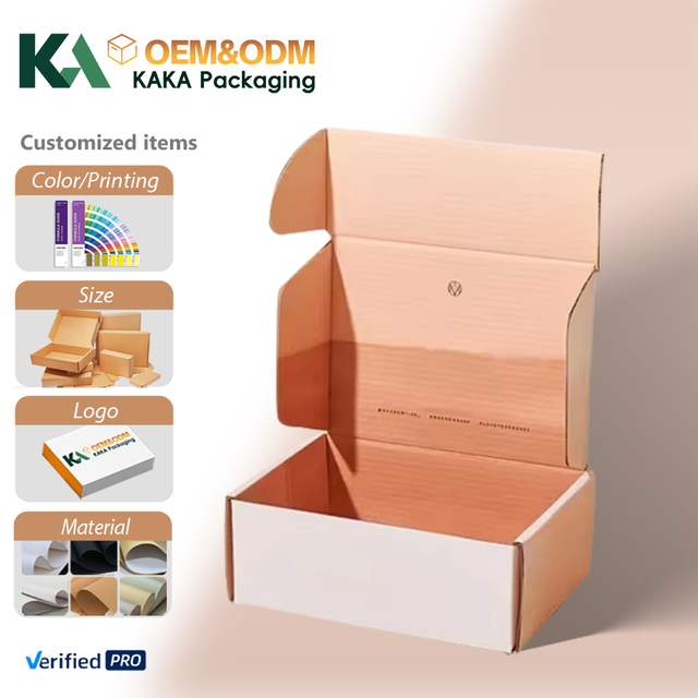 2026 OEM KK Custom Design Printed Matt Lamination Packaging Kraft Paper Cardboard Mailer Shipping Gift Packing Mailing Boxes